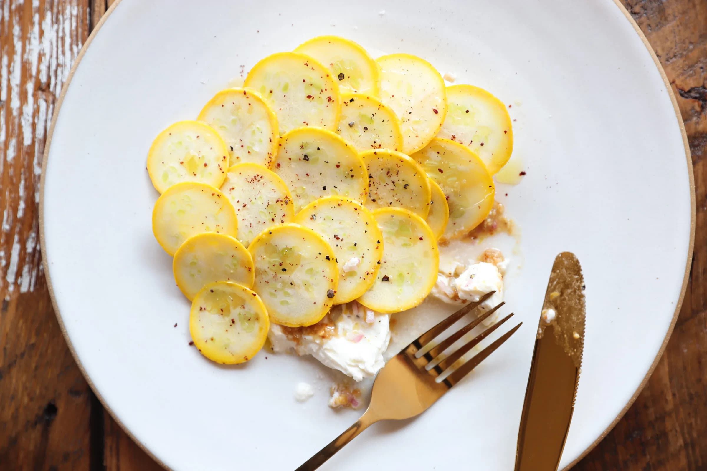 Picture for Squash Carpaccio with Burrata